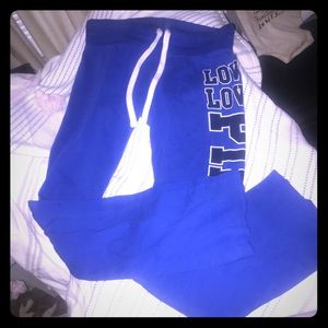 XS Blue PINK Sweatpants